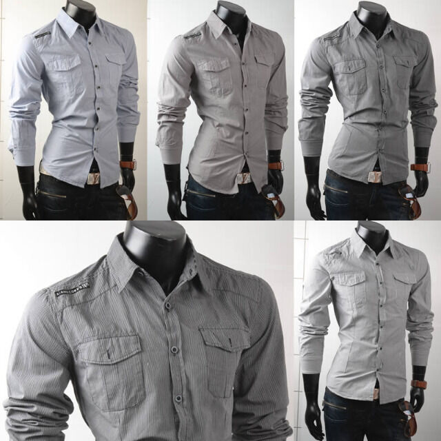 Business Freizeit Hemden Langarm Gr. M-3XL