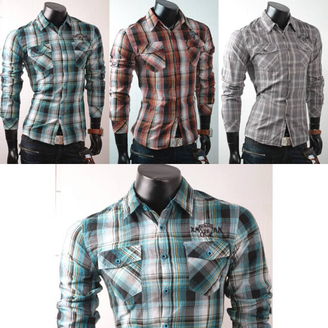 Business Freizeit Hemden Langarm Gr. M-3XL