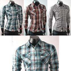 Business Freizeit Hemden Langarm Gr. M-3XL