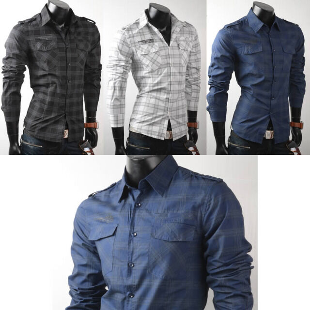 Business Freizeit Hemden Langarm Gr. M-XXL