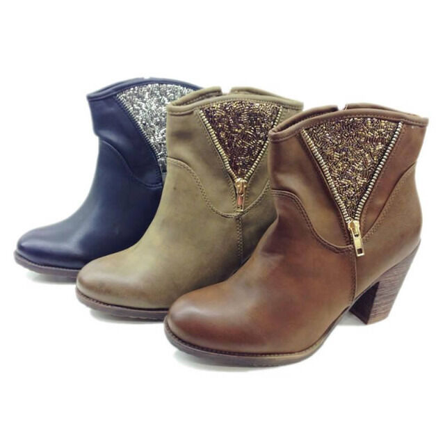 Damen Stiefeletten Stiefel Schuhe Gr. 36-41