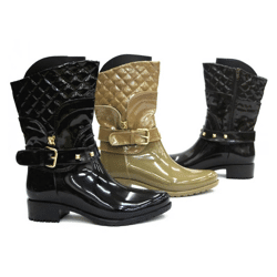 Damen Stiefeletten Lack Stiefel Gr. 36-41