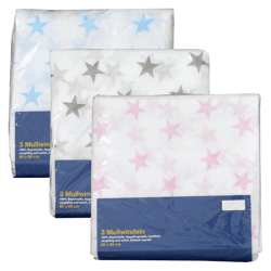 Mull Windeln 80 x 80 cm 100% Baumwolle