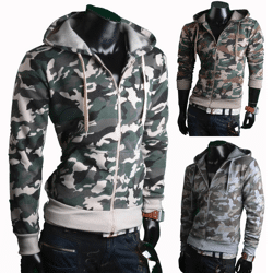 Jacke Pullover Hoodie Army Look Gr. S-XXL