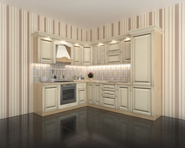 Küche nach Mass in Vanille Gold