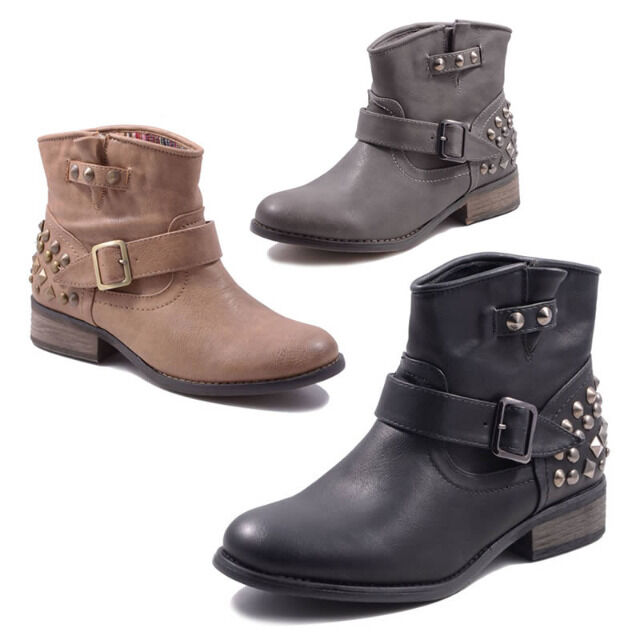 Damen Herbst Winter Stiefel Schuhe Boots