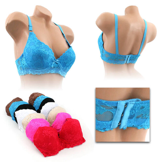 Sexy Push Up BH's BH Spitze Bügel Farbmix Cup C