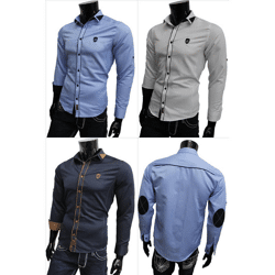 Business Freizeit Hemden Langarm Oberteile