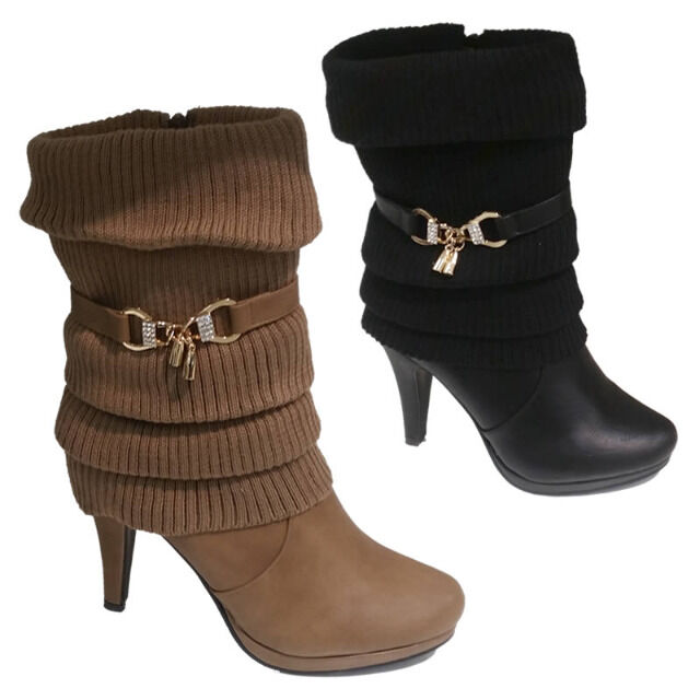 Damen Herbst Winter Stiefel Schuhe Boots