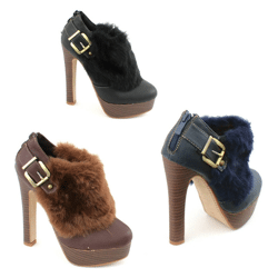 Damen Pumps High Heels Plateau Schuhe