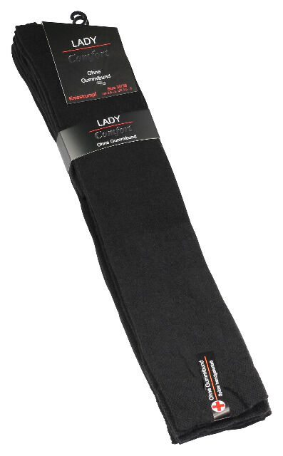 Damen Baumwoll-Kniestrümpfe mit nahtloser Spitze