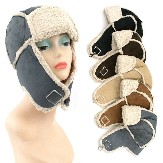 Damen Herbst Winter Fell Mützen Hut Kopfbedeckung