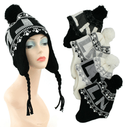 Damen Herbst Winter Strick Mütze Hut Kopfbedeckung