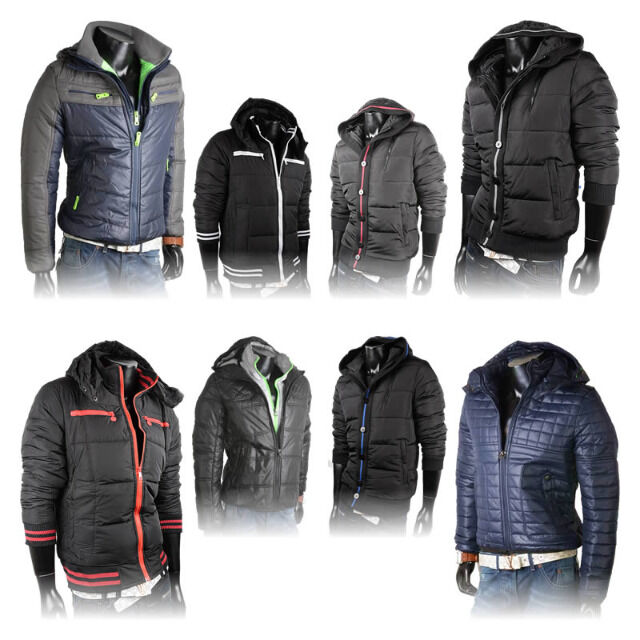 Herren Herbst Winter Kapuzen Stepp Jacken