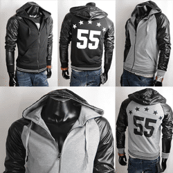 Men's fall winter hoodie jacket pullover