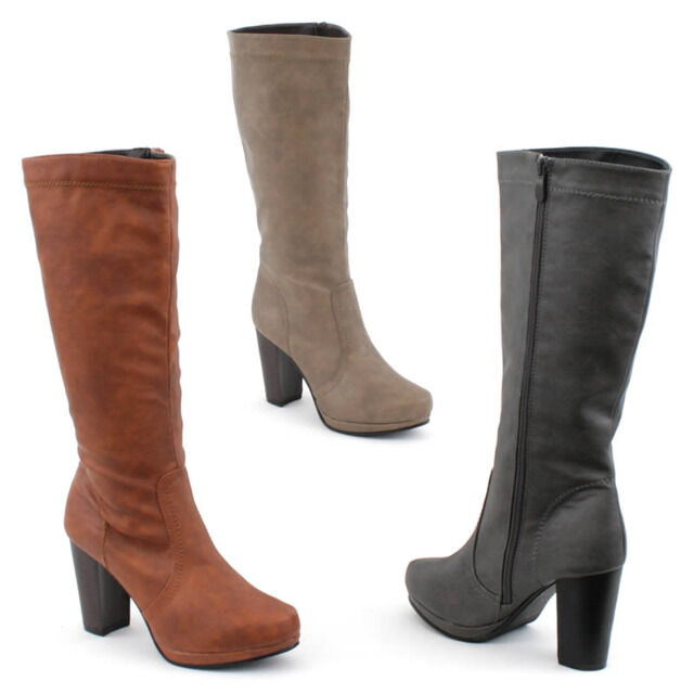 Damen Herbst Winter Stiefel Schuhe Boots Absatz