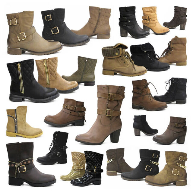 Damen Stiefel Boots Schuhe Stiefeletten Mega Mix