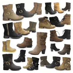 Damen Stiefel Boots Schuhe Stiefeletten Mega Mix