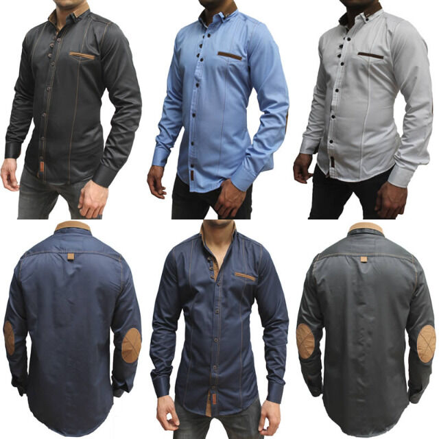 Business Freizeit Hemden Langarm Oberteile