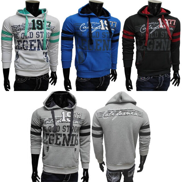 Herren Freizeit Sport Pullover Langarm Shirts