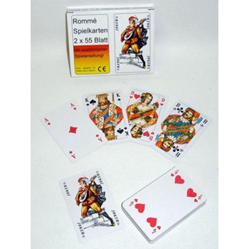 10 5522 Rommekarten Romme Kartenspiel 2 X 55 Karten Inkl Beschreibung Stabile Qualitat Restposten De