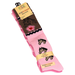 Kinder Kniestrümpfe mit Pferde Motiven, Baumwolle (ÖKO-Tex Standard 100 zertifiziert)