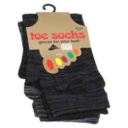 melierte Damen Baumwoll-Zehensocken 