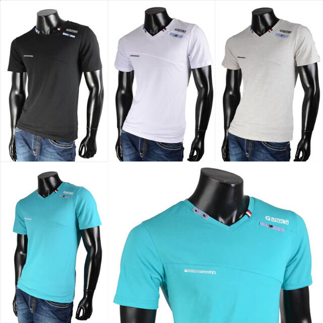 Herren Freizeit Sport T-Shirts Kurzarm Oberteile