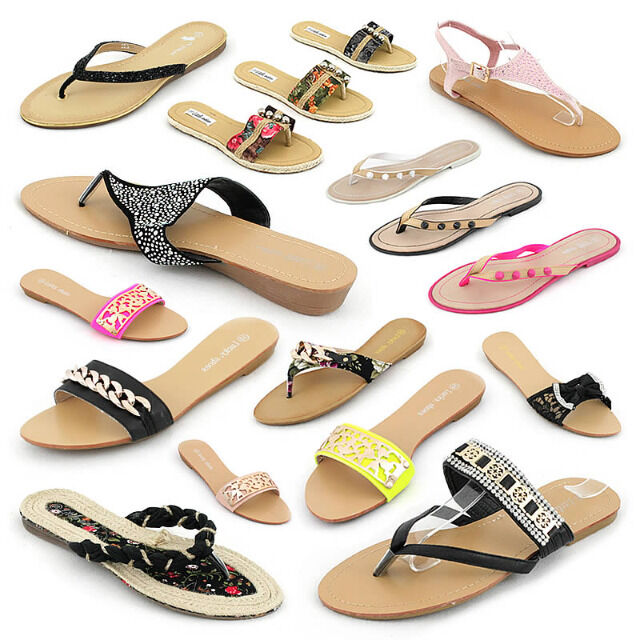 Ladies summer sandals slip-on shoes
