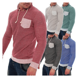 Herren Business Freizeit Pullover Langarm Shirts