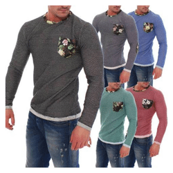 Herren Business Freizeit Pullover Langarm Shirts