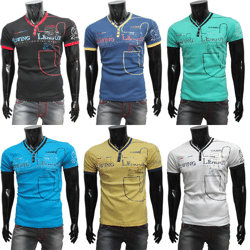 Herren Freizeit Sport T-Shirts Kurzarm Oberteile