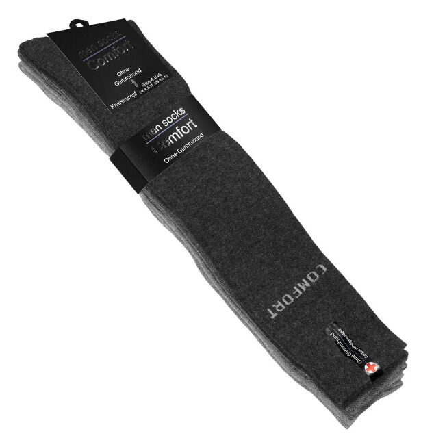 Herren Baumwoll-Kniestrümpfe mit nahtloser Spitze