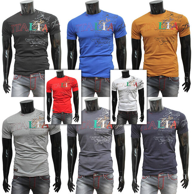 Herren Freizeit Sport T-Shirts Kurzarm Oberteile