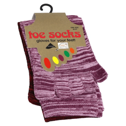 melierte Damen Baumwoll-Zehensocken 