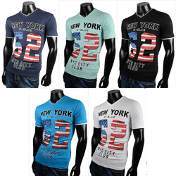 Herren Freizeit Sport T-Shirts Kurzarm Oberteile