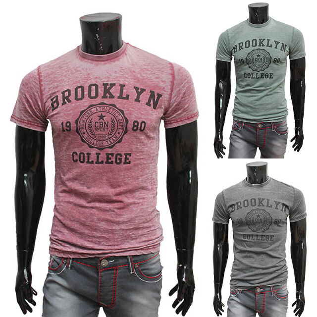Herren Freizeit Sport T-Shirts Kurzarm Oberteile