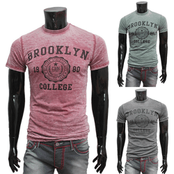 Herren Freizeit Sport T-Shirts Kurzarm Oberteile