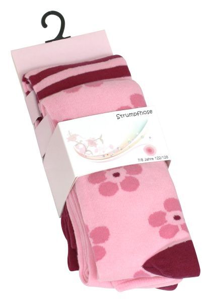 Kinder Strumpfhosen, Baumwolle Ringel & Blumen
