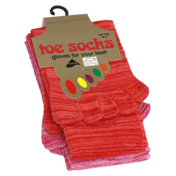 melierte Damen Baumwoll-Zehensocken 