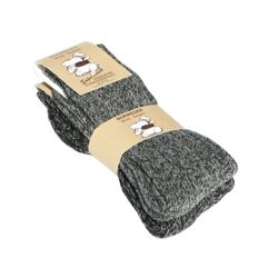 Unisex Norweger Grobstrick-Socken mit Wolle in anthrazit