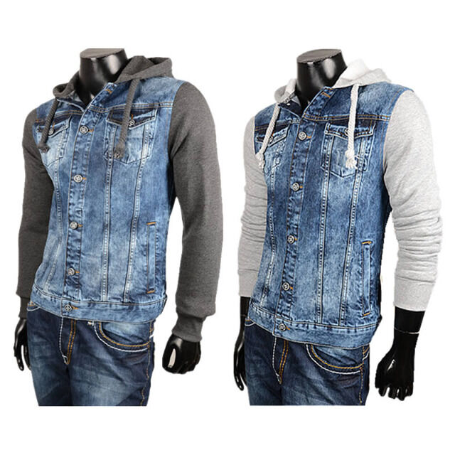 Frühjahr Übergangs Jeans Jacken Hoodies