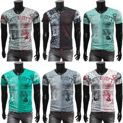 Herren Freizeit Sport T-Shirts Kurzarm Oberteile