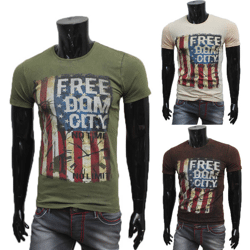 Herren Freizeit Sport T-Shirts Kurzarm Oberteile