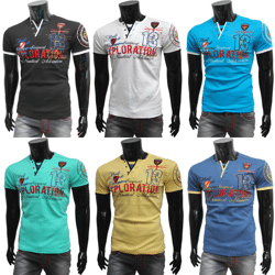 Herren Freizeit Sport T-Shirts Kurzarm Oberteile