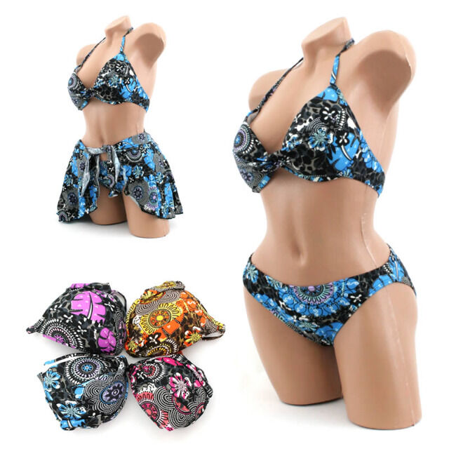 Sexy Damen Bikinis Sets Bademode 3-teilig