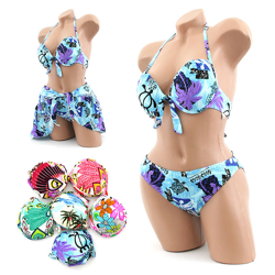 Sexy ladies bikinis sets swimwear 3-piece