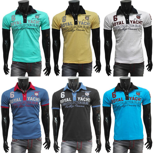 Herren Polo Shirts Kurzarm Oberteile T-Shirts