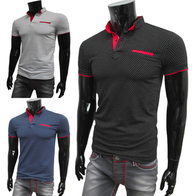 Herren Polo Shirts Kurzarm Oberteile T-Shirts