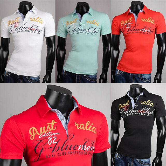 Herren Polo Shirts Kurzarm Oberteile T-Shirts